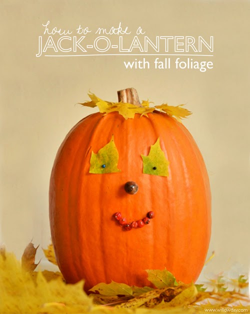 Make a Jack-o-lantern with Fall Foliage