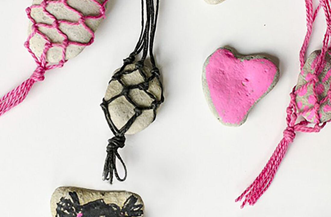 Macrame Rock Necklaces