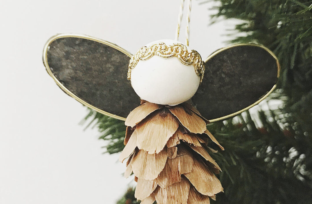 ORNAMENT No. 1: Pinecone Angel Ornament