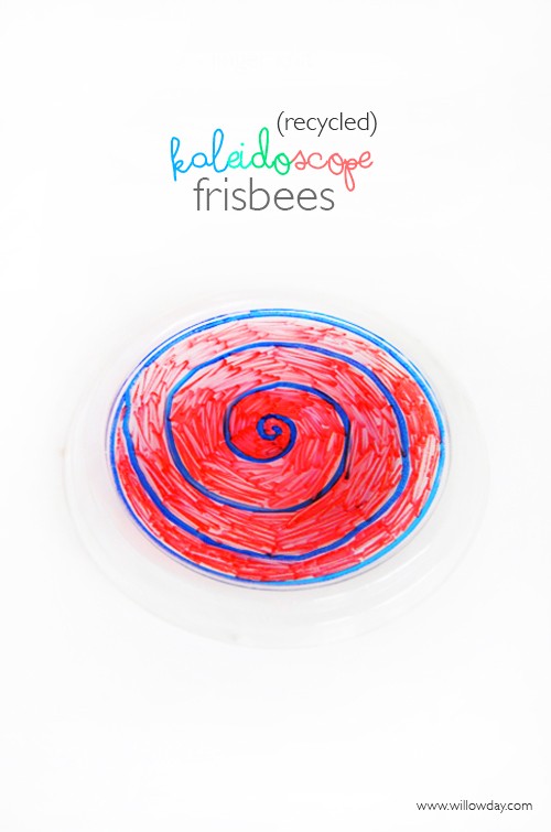 Recycled Kaleidoscope Frisbees