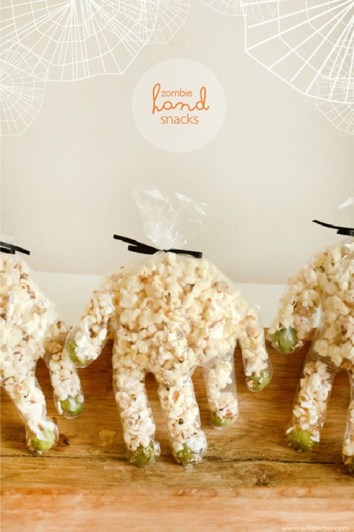 MAKE ZOMBIE HAND TREATS