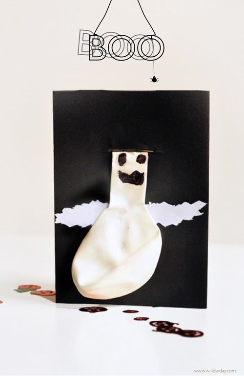 Halloween Ghost Balloon Cards