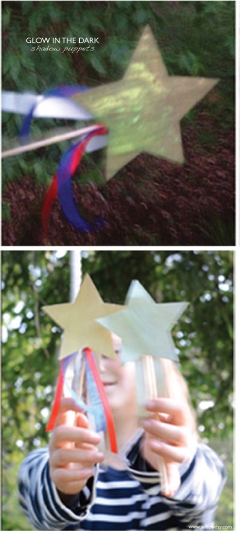 Glow-in-the-dark Star Shadow Puppets