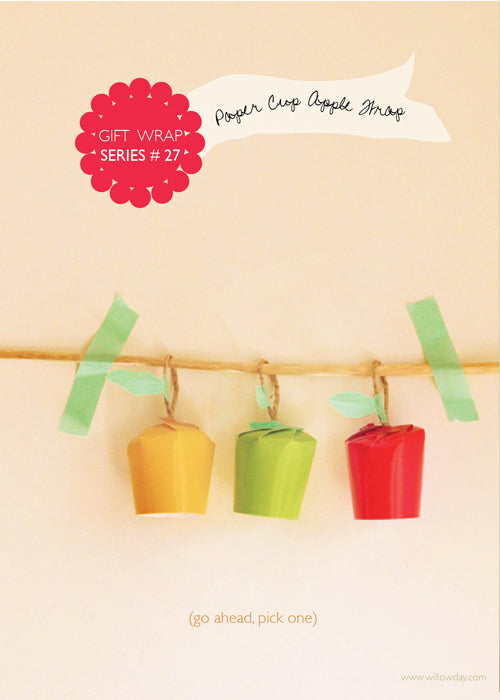 Paper Cup Apple Gift Wrap