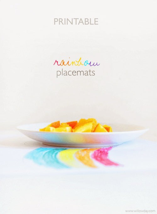 Free Printable Rainbow Doodle Placemat