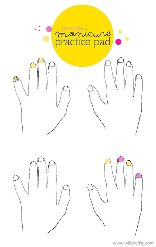 Printable Manicure Practice Pads (Opposite Hand Practice)