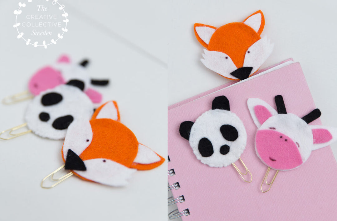 DAY 12 | Felt Animal BOOKMARKS for KIDS