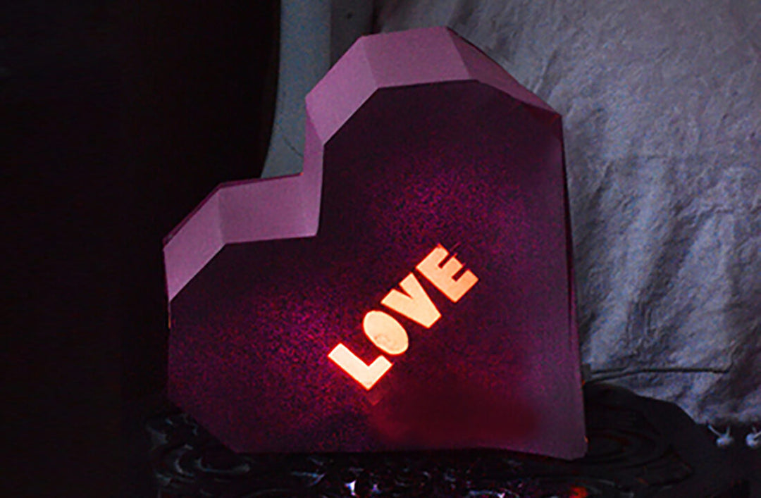 Make an Origami Paper Heart Lamp