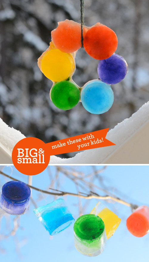 Big & Small DIY: Colored Ice Ornaments