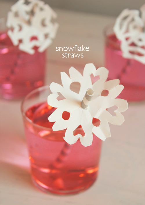 DIY Snowflake Straws