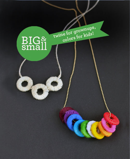 Big + Small: Wrapped Washer Necklaces for Design Mom