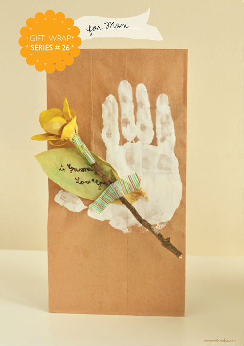 Gift Wrap Series #26: Hand Print Gift Wrap — Mother’s Day Inspired