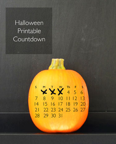 Countdown #2: Halloween Printable Calender