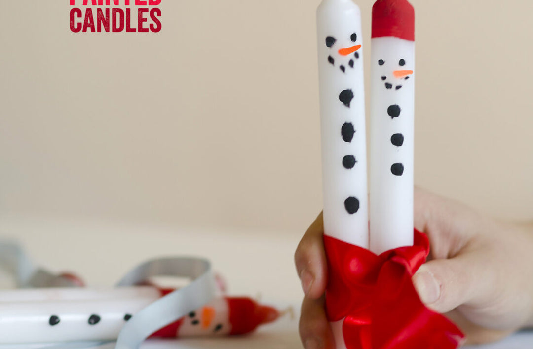 DIY Painted Candles for Adults + Kids