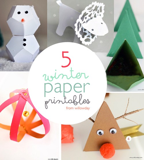 5 Winter Paper Printables